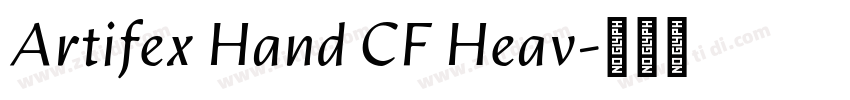 Artifex Hand CF Heav字体转换